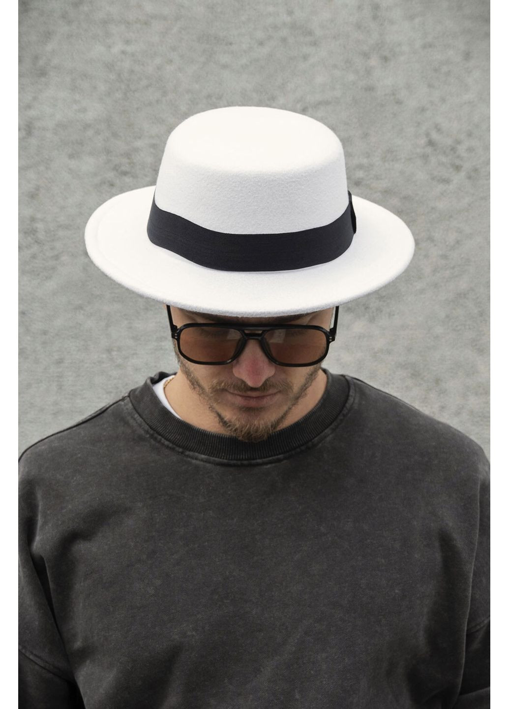 Мужская шляпа Walter с лентой White Without (350619775)