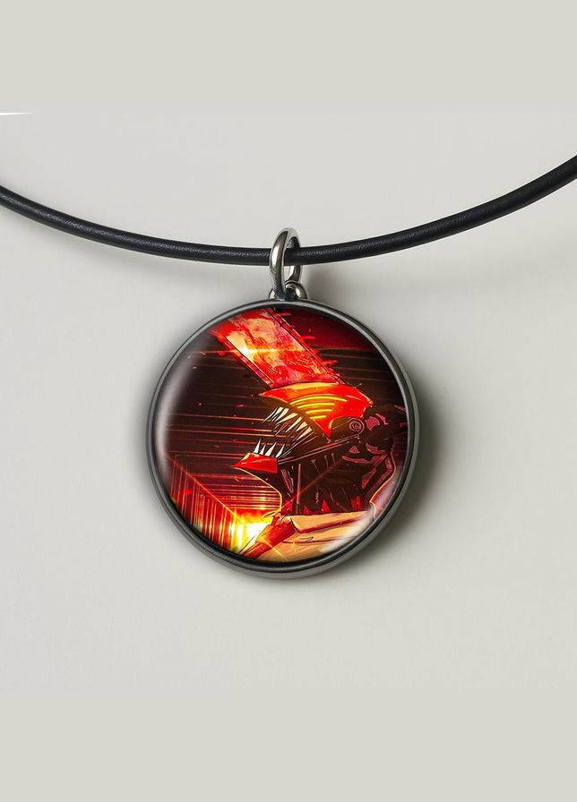 Подвеска (кулон) Аниме Человек бензопила #14 (круглый) No Brand (328050672)