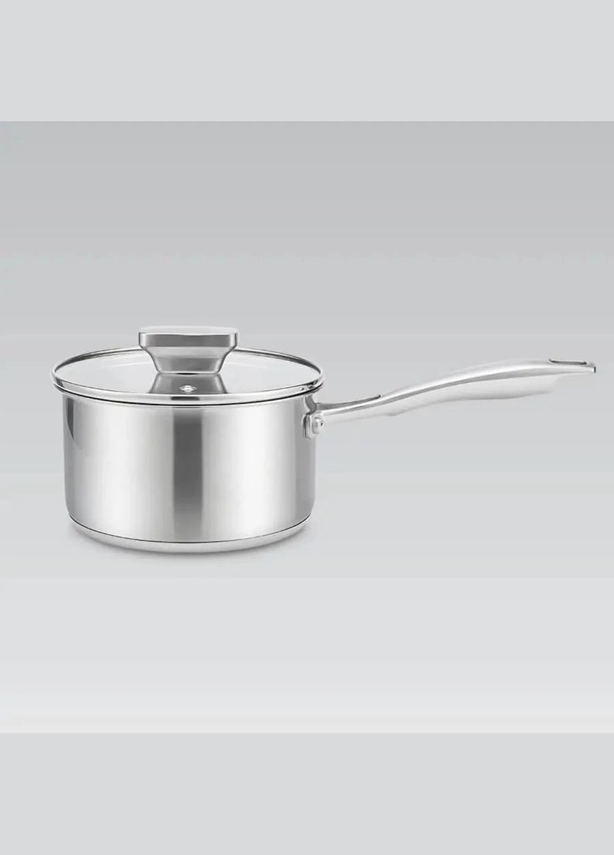 Ківш неіржавкий Elite 160 мм x 1.7 л з кришкою (MR-3521-16S) Maestro (389534877)