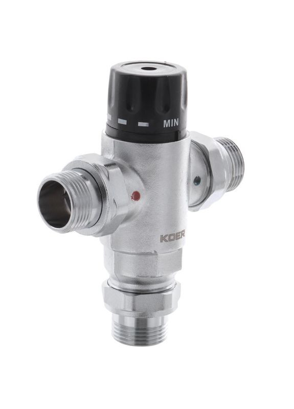 Клапан змішувач термостатичний триходовий 1'' (з накидн. гайками) KR.1258 (KR2817) KOER (321193807)