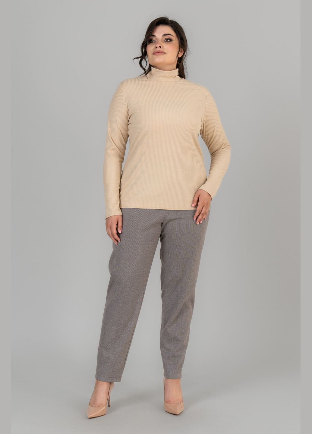 Темно-синій демісезонний жіночий гольф приталеного крою з коміром-стійкою all posa (ap101676p) A'll Posa