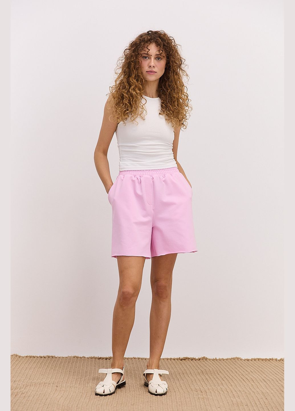 Жіночі трикотажні шорти з вставкою в поясі Arjen (335239852)