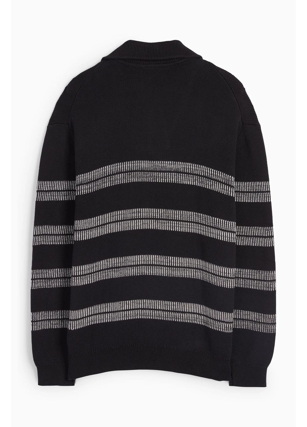 Черный демисезонный зип свитер из хлопка C&A