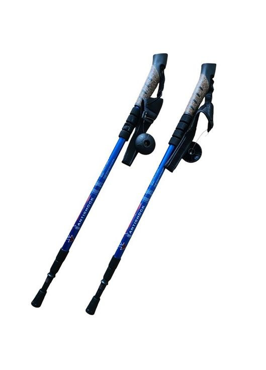 Палки для скандинавской ходьбы+треккинг телескопические пара Blue Antishock (291882299)