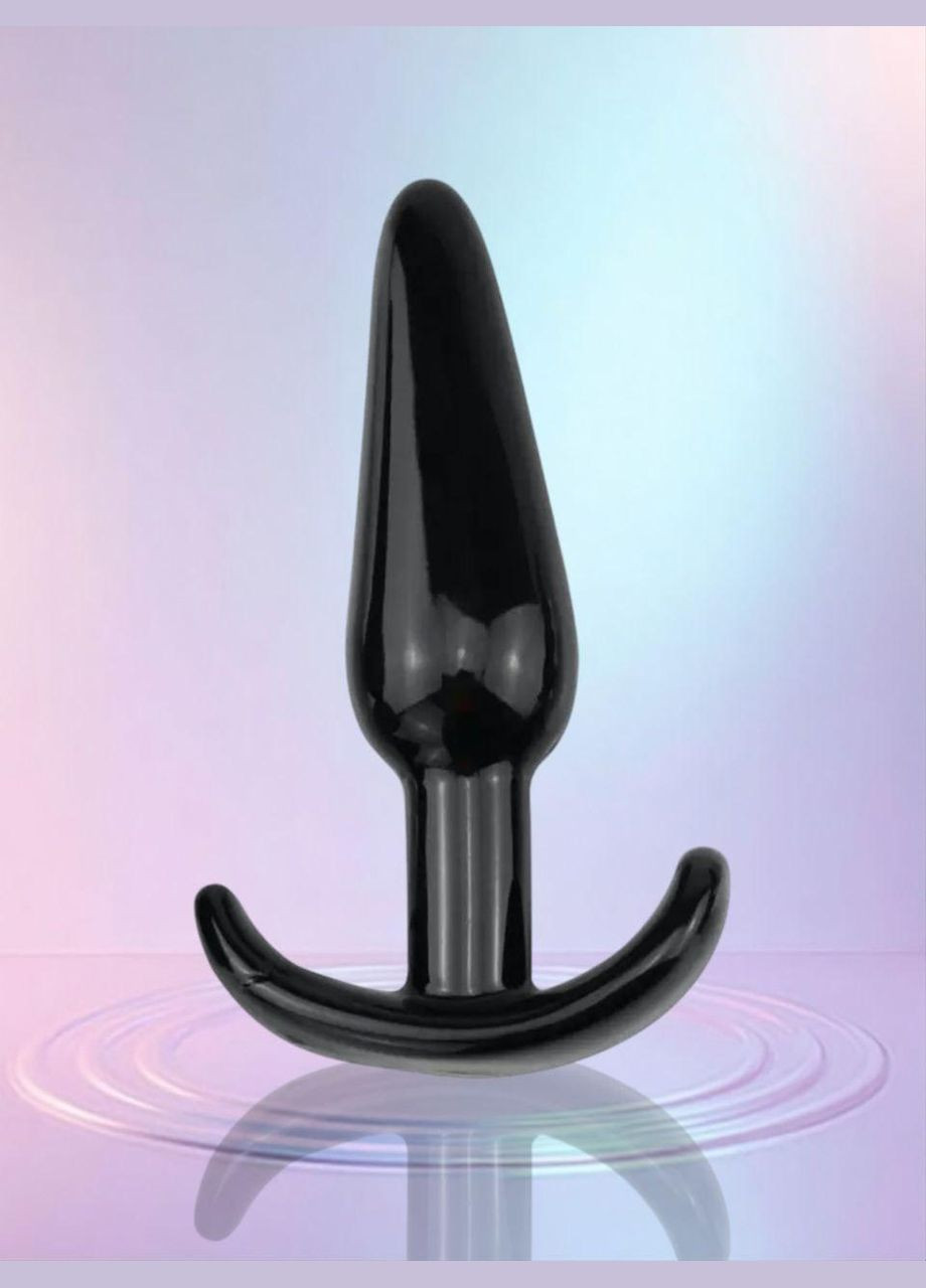 Анальна пробка силіконова мʼяка, стимулятор анальний, інтимні іграшка чорна No Brand (313241131)