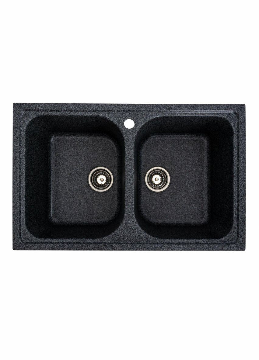 Гранітна мийка для кухні 7950 Equatoria матовий Графіт Platinum (342071597)