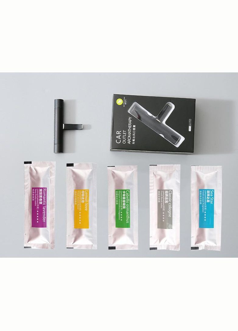 Ароматизатор автомобіль Lanxuan освіжувач повітря в машину + 10 змінних картриджів Сірий (MI050830) No Brand (330778646)