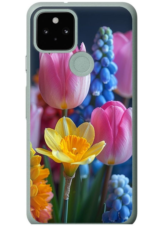 Силіконовий чохол 'Весняні квіти' для Endorphone Google Pixel 5 (285781653)