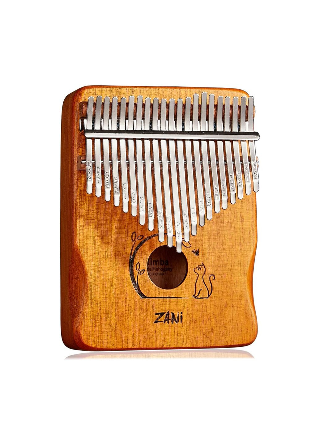 Музыкальный инструмент Калимба (мбира) 21 нота пальчиковое пианино ручной работы из дерева Светло-коричневый No Brand (347590350)