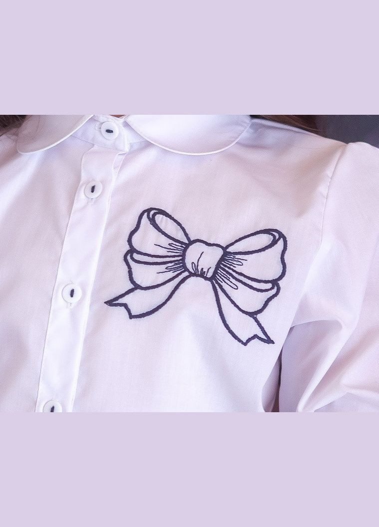Блузка мод. 5035 з вишитим бантом Світ блуз (330615192)