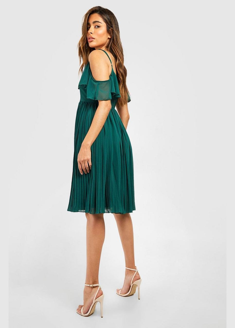 Изумрудное платье Boohoo