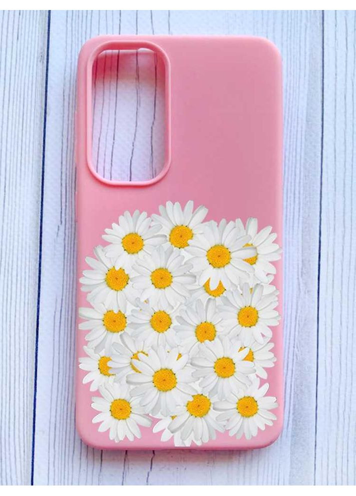 Матовий рожевий чохол на Samsung Galaxy A35 (A356) Букет ромашок (принт 40) Creative (355408714)