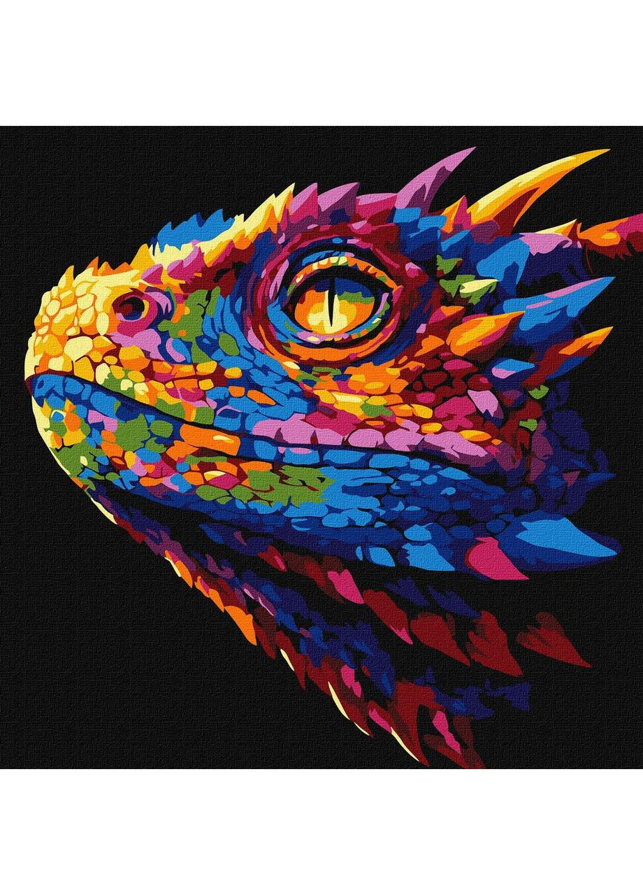 Картина по номерам Яркий дракон 30*30 см KHO 5178 Ідейка (372653221)