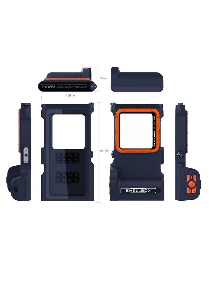 Універсальний водонепроникний чохол для дайвінгу QSK-3 (Bluetooth) синій ShellBox (352507063)