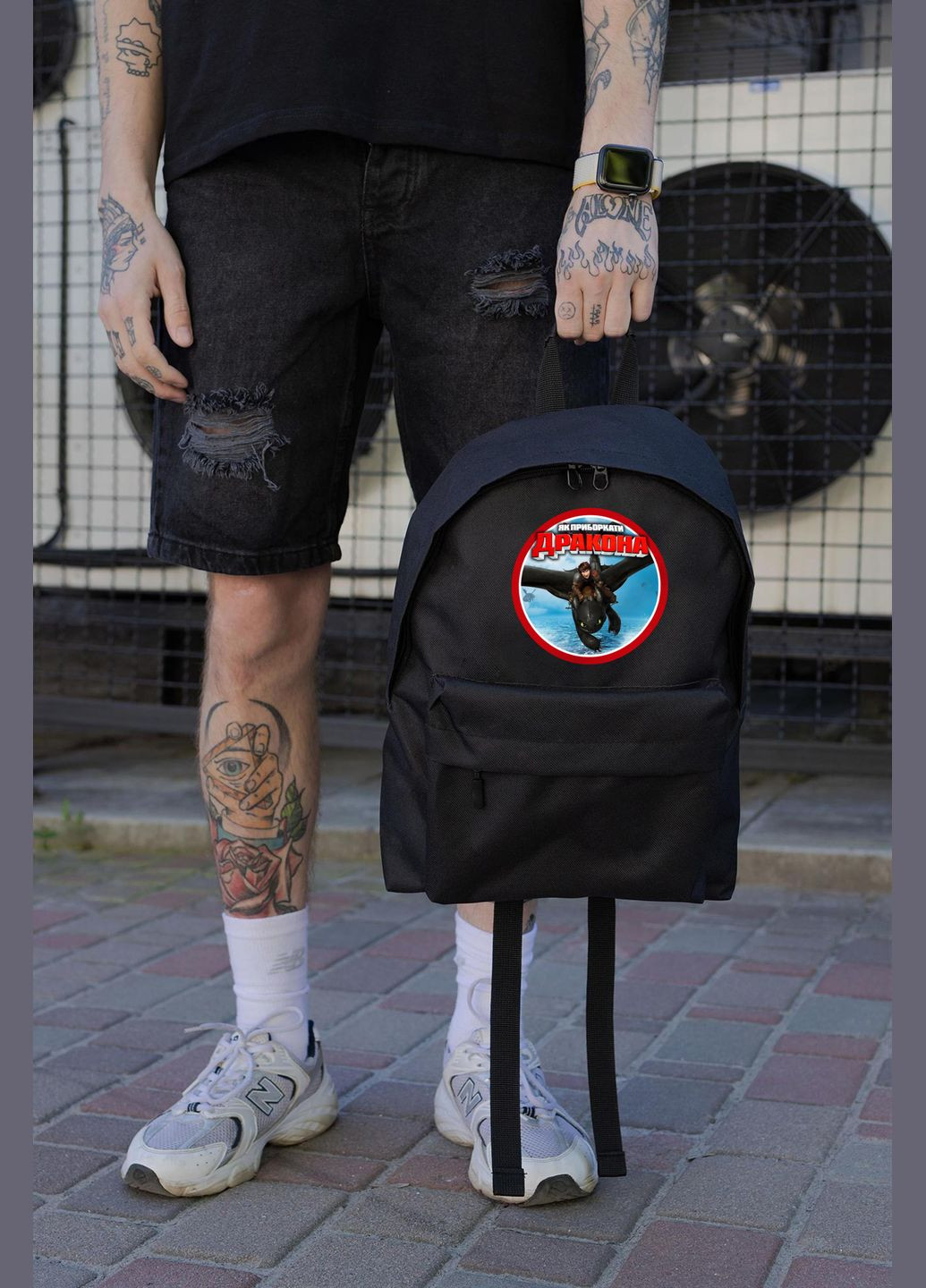 Повседневный Рюкзак Школьный Для Мальчика Compact С Принтом Как укротить Дракона Without (346475684)