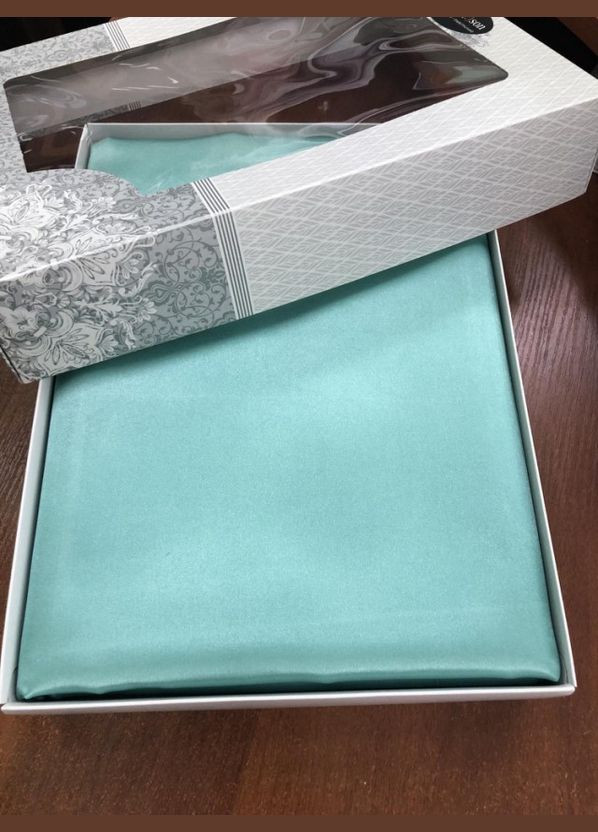 Атласне Біло-Блаките напівторна постільна білизна 145*210 Moka textile (308071578)