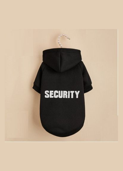 Худи длинное для котов и кошек Pet Style "Security" Черное XS No Brand - (323232168)