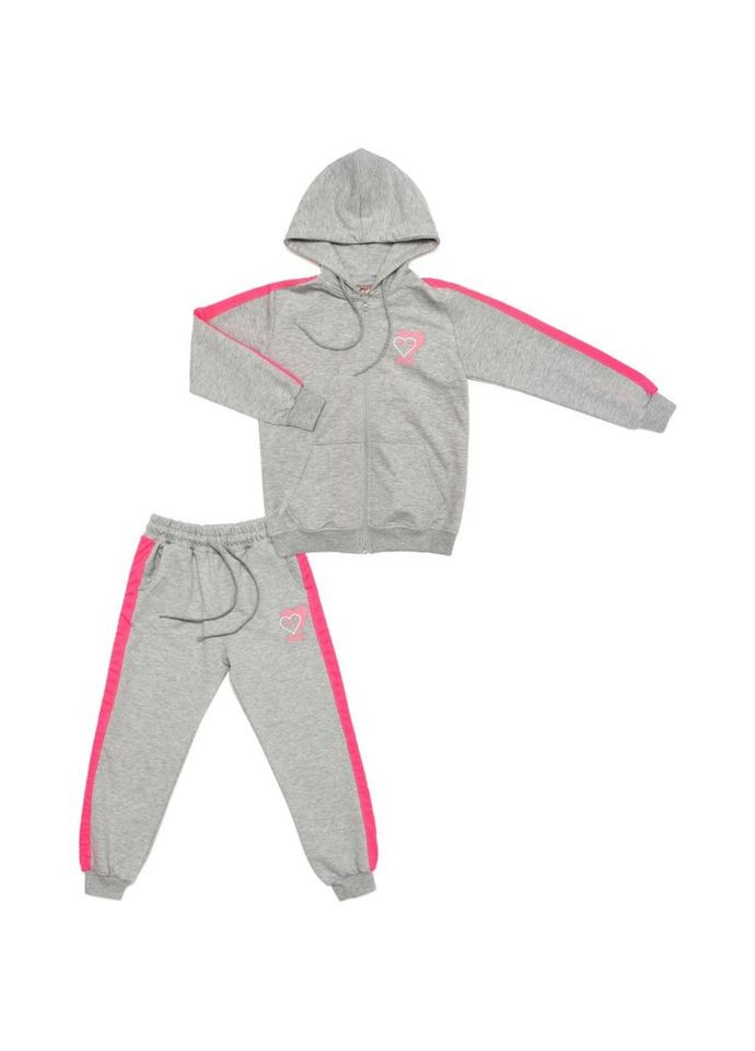 Спортивний костюм із серцем (S-703-140G-gray) Joi (300857101)