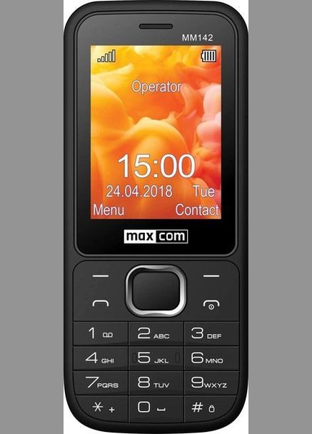 Телефон кнопковий MM142 чорний Maxcom (293345961)