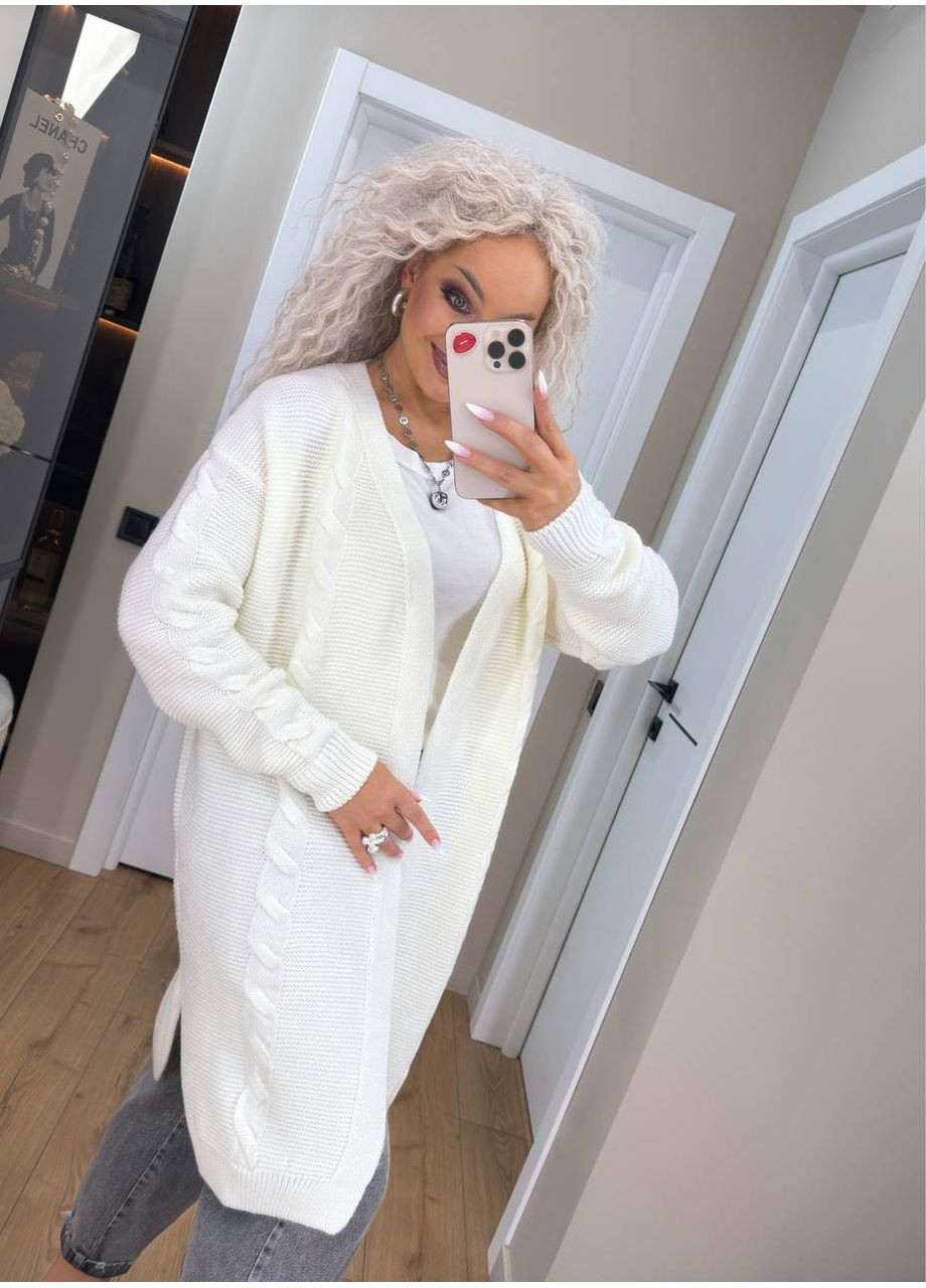 Жіночий в'язаний кардиган чорного кольору 00353 No Brand (362571508)