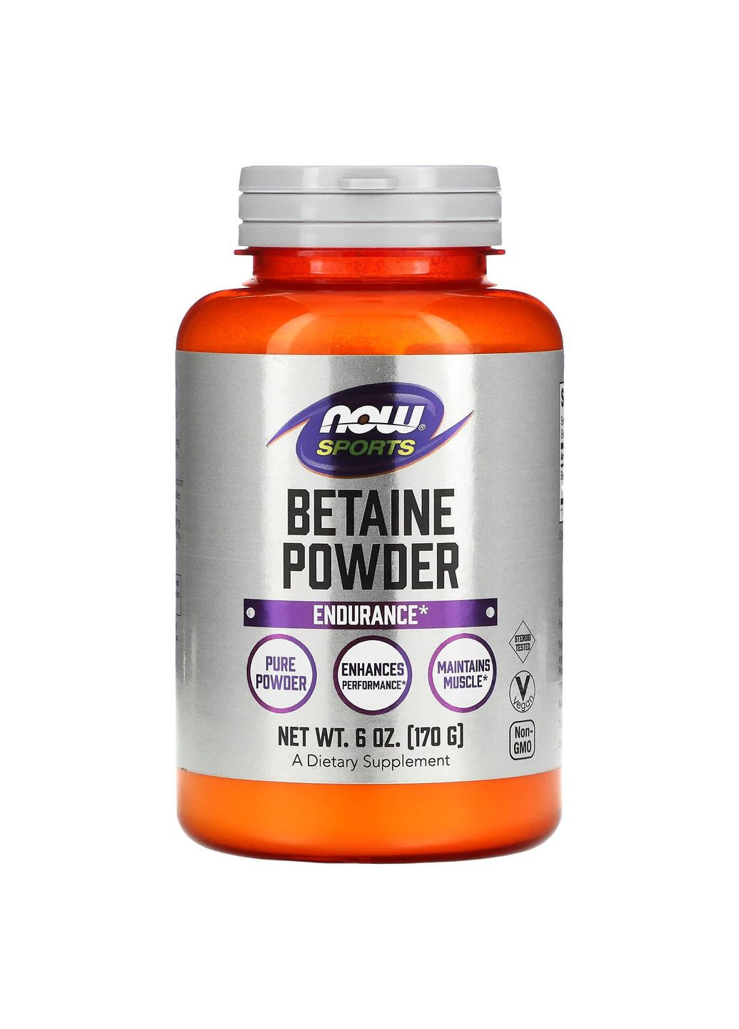 Бетаин, Betaine,, Sports, порошок, 170 г Now Foods (367989775)