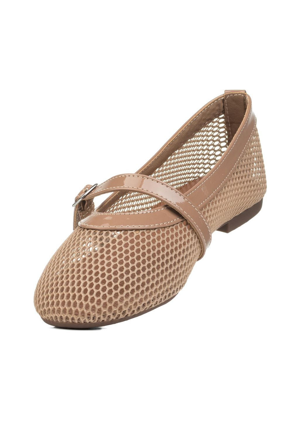Жіночі балетки (2638та) Gelsomino | коричневі текстиль (328914134)