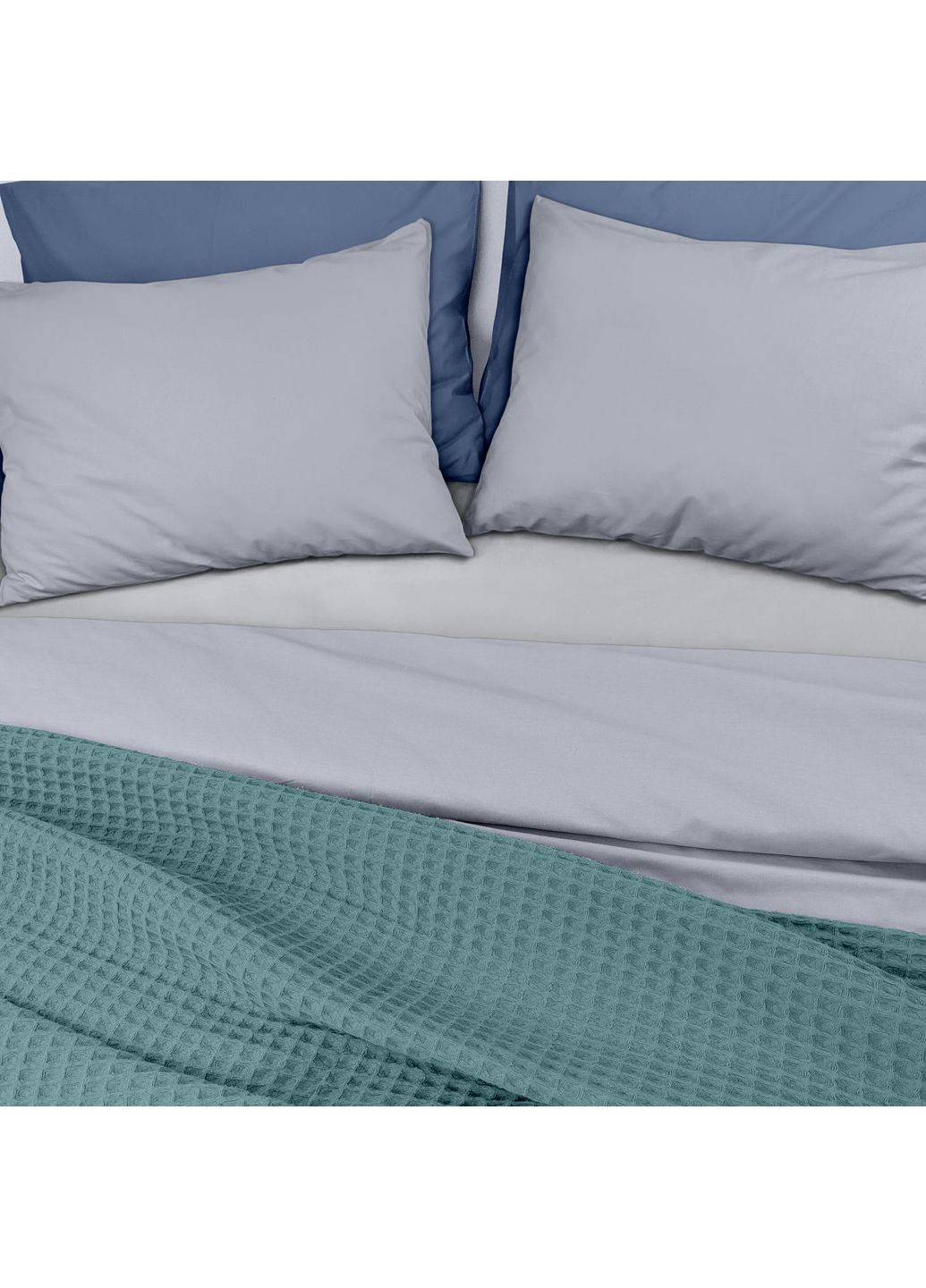 Плед-покрывало вафельное 160х230 см Olympic Greek Waffle Бирюзовый Cosas (369668512)