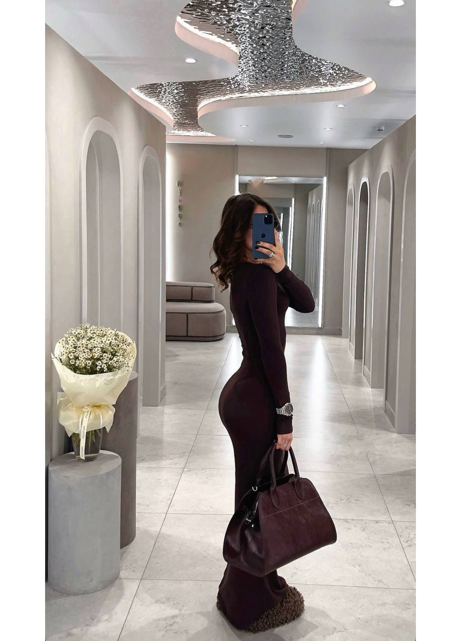 Коричневое платье скимс Garna