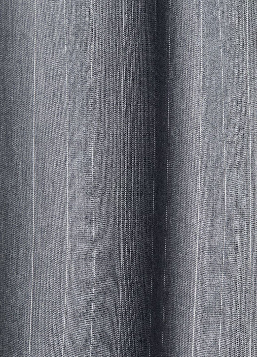 Серое деловое платье H&M в полоску