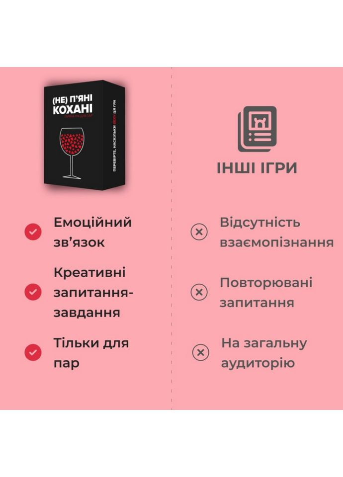 Настільна гра (Не) п'яні кохані для пар для дорослих 18+ Memo Games (361669157)