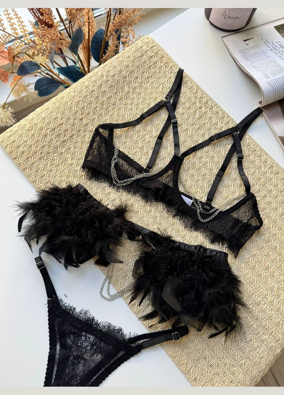 Чорний жіночий комплект нижньої білизни Simply sexy