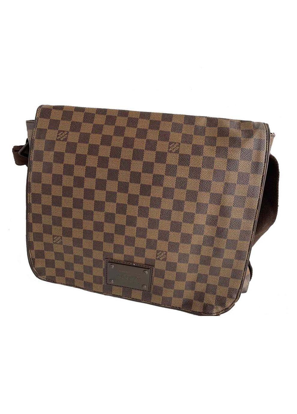 Мужская сумка из кожзама LV3057406 коричневая No Brand (370848294)