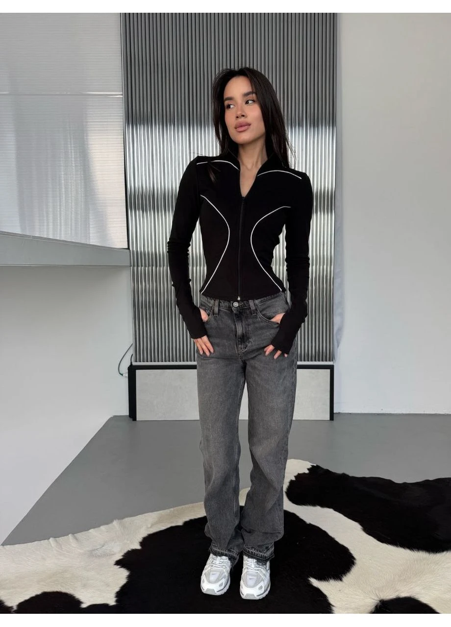 Женская кофта на змейке Fashion (382367614)