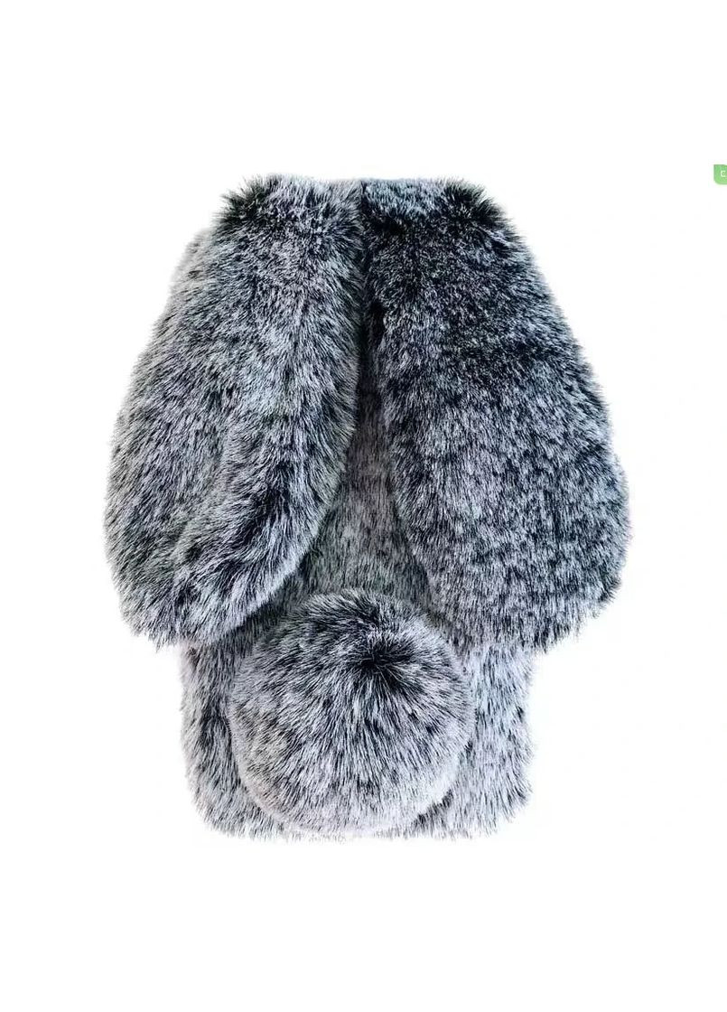 Чехол кролик плюшевый с ушками для Redmi 10C / Grey Xiaomi (369646830)