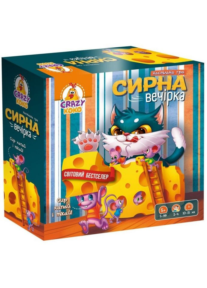 Настольная игра "Сырная вечеринка" VT8055-38 гигантский сыр на круглой основе Vladi toys (342329959)