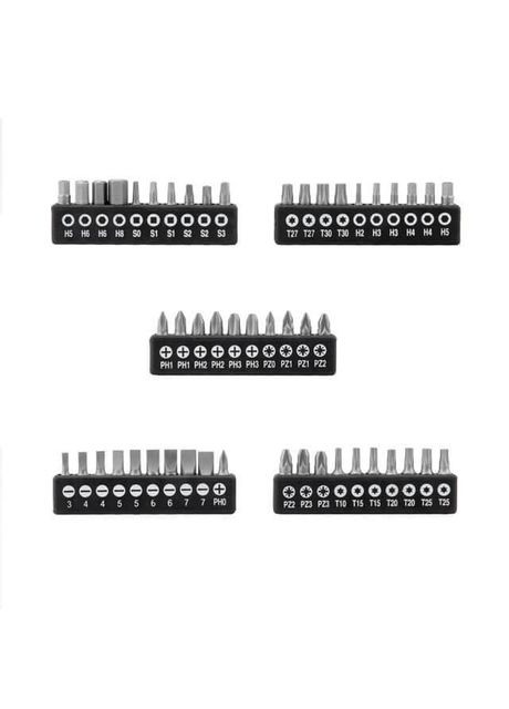 Набор отверток с битами Cr-V 70 ед. для монтажа и демонтажа резьбовых соединений Intertool (368678280)