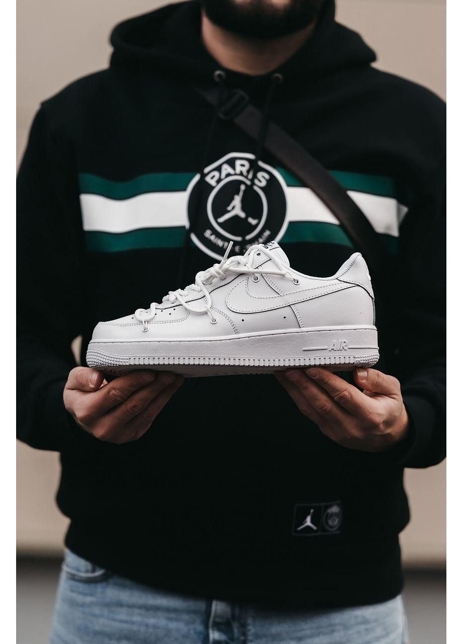 КРОССОВКИ ЖЕНСКИЕ NIKE AIR FORCE 1 WHITE V2 НАЙК АИР ФОРС 1 ПРЕМИУМ No Brand белые демисезоны (369387508)