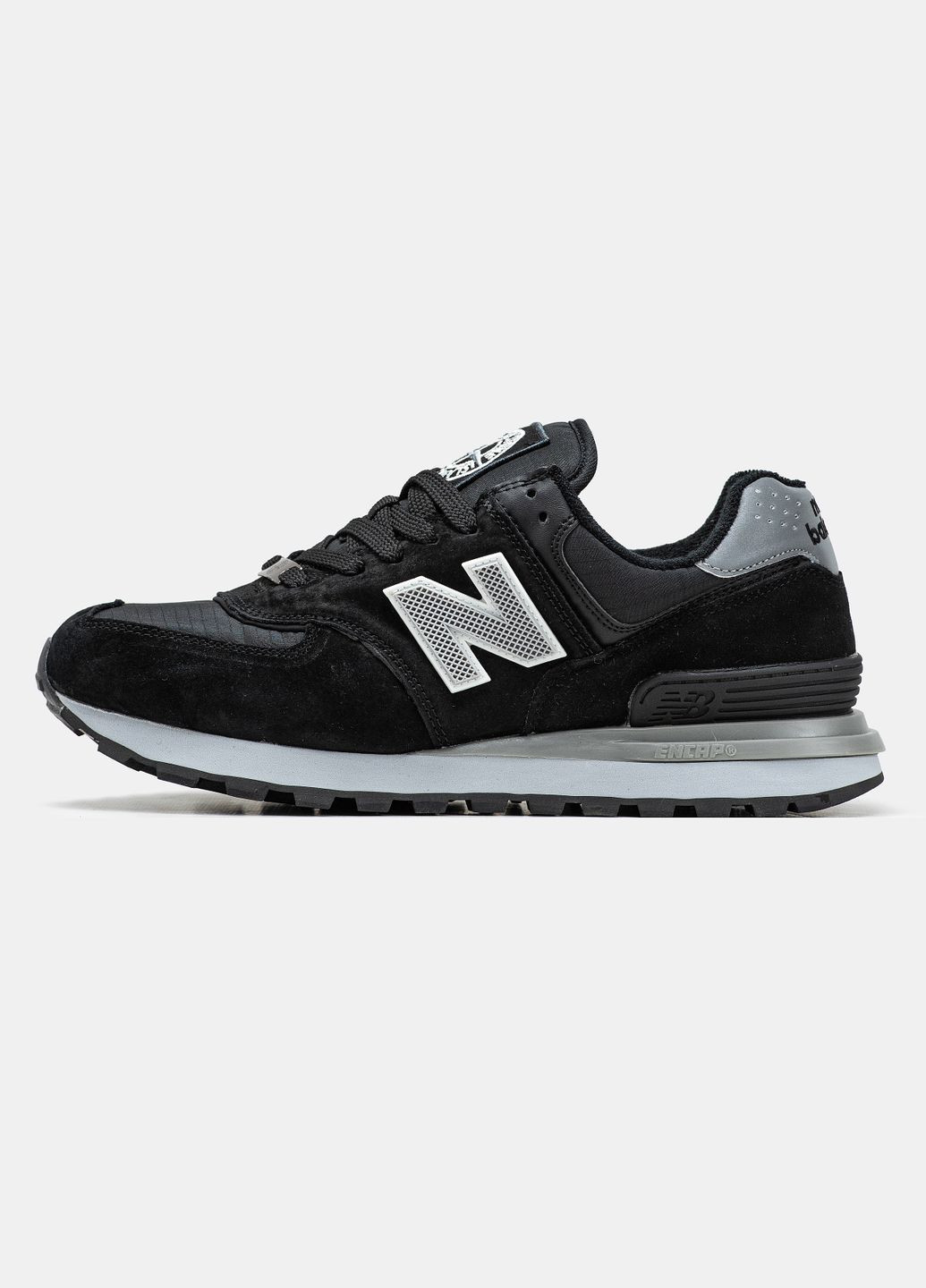 Чорні Зимовий кросівки зимові чоловічі New Balance 579 x Stone Island black fur | Нью Беланс 574 з хутром