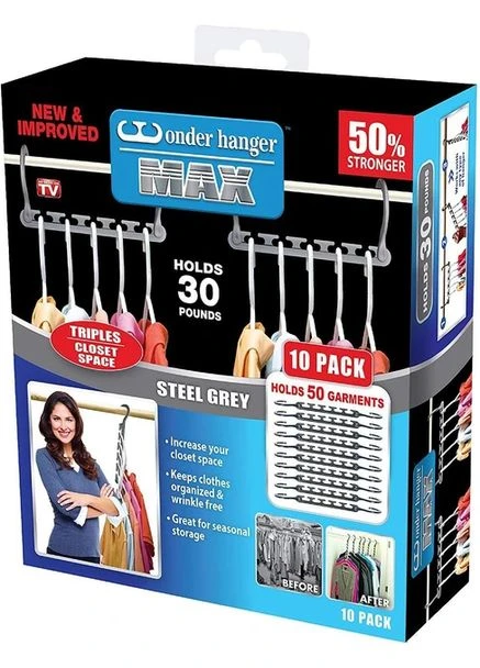 Комплект вешалок-органайзеров Wonder Hanger Max – 10 шт, экономия места No Brand (388663057)