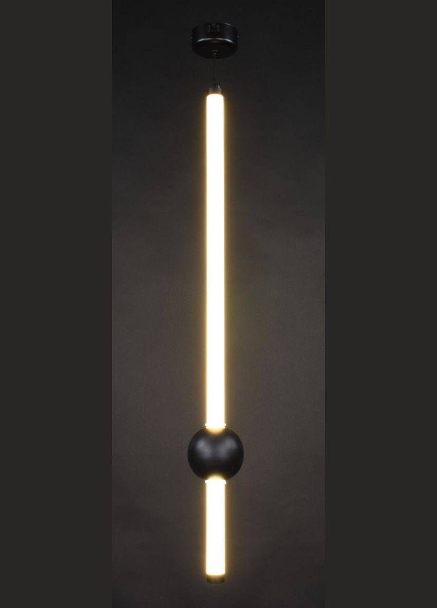 Люстра светодиодная подвесная LED светильник для квартиры на потолок лэд 28196 Черный 95-210х10х10 см. Sunnysky (364753903)