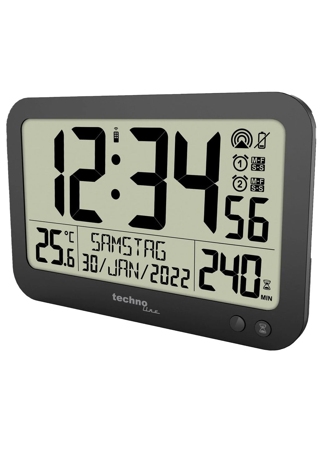 Годинник настінний WS8026 Black (WS8026), Чорний Technoline (382385061)