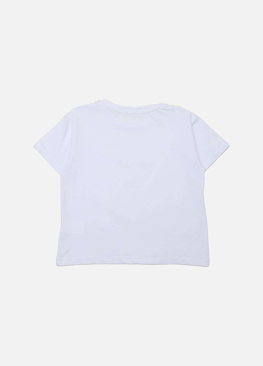 Біла демісезонна футболка з коротким рукавом для дівчинки колір білий цб-00272361 Yuki