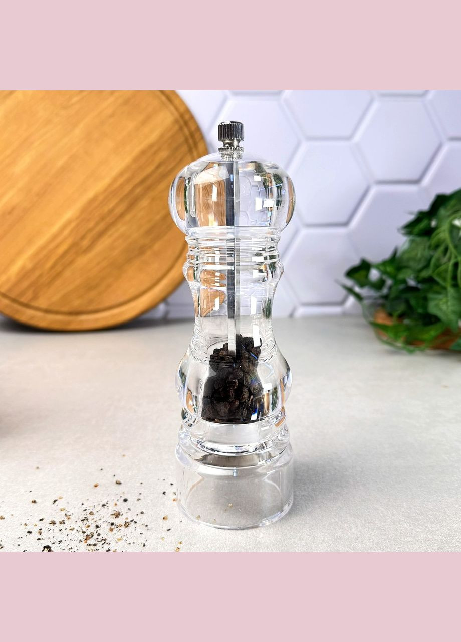 Млин для перцю прозорий 18 см No Brand (365815127)