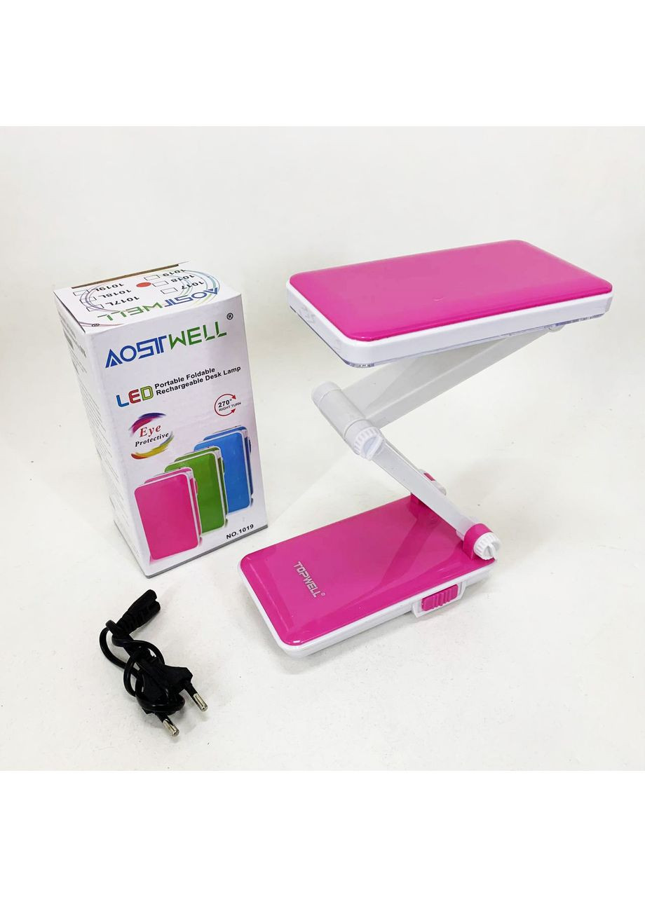 Настольная лампа Topwell 1019 Голубая аккумуляторная светодиодная регуляция уровня наклона. Цвет: красный No Brand (368771629)