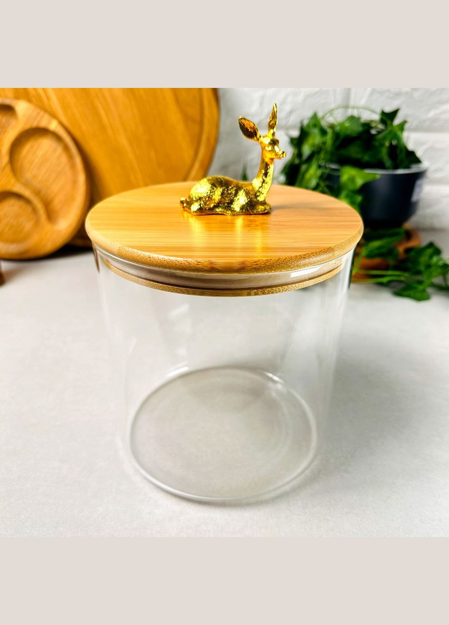 Большая банка для хранения с бамбуковой крышкой 2.2 л Royal Stag Олень Hell (303212408)