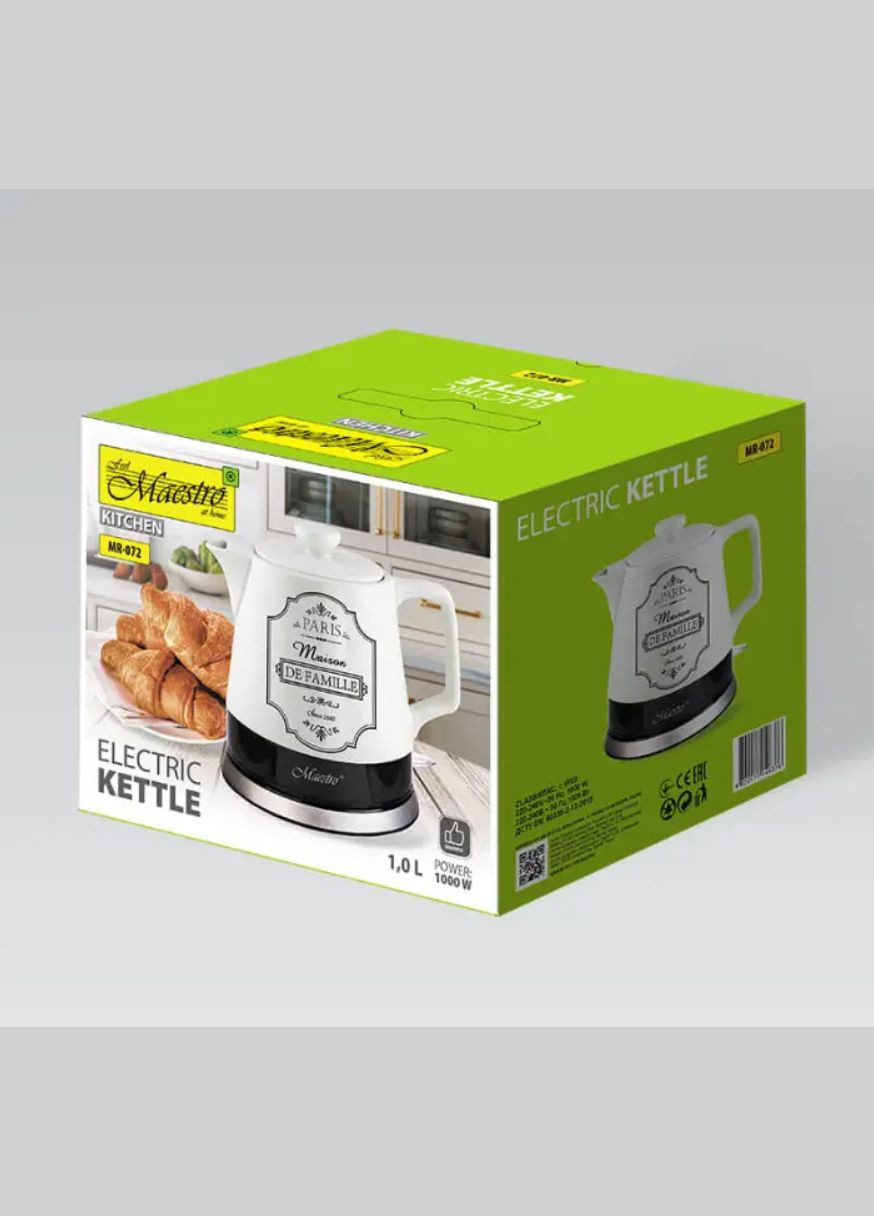 Электрочайник 1.2 л MR-072 (MR-072) керамика,1200 Вт Maestro (335048038)