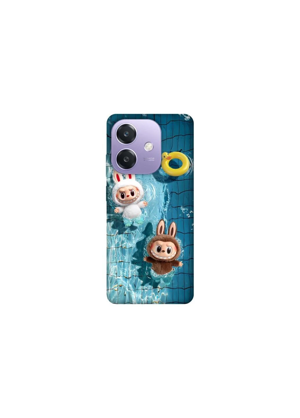 Чехол на Oppo A40m Labubu in the pool Frontalka (375718354)