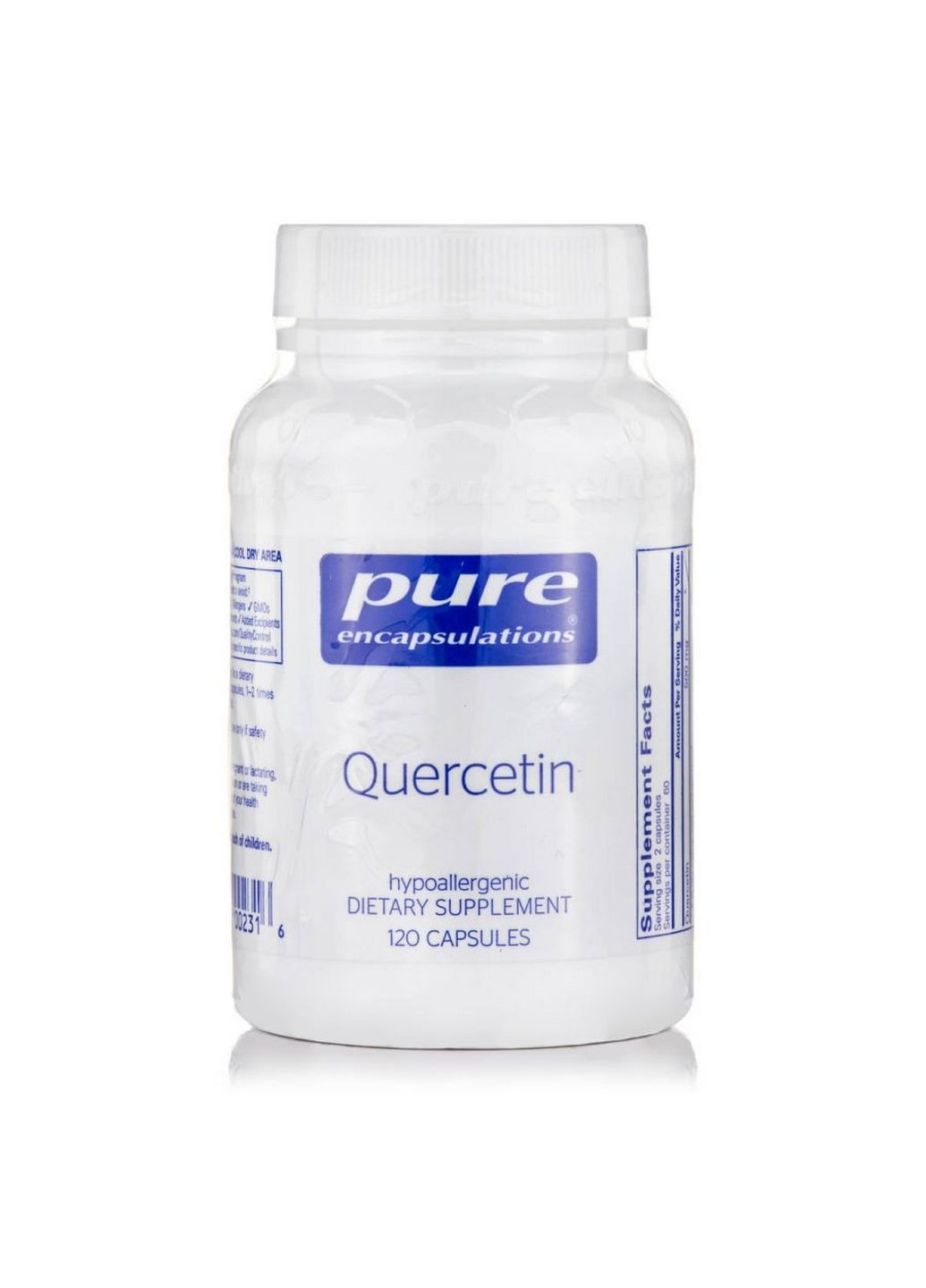Натуральна добавка Quercetin 250 mg, 120 капсул Pure Encapsulations (293337930)