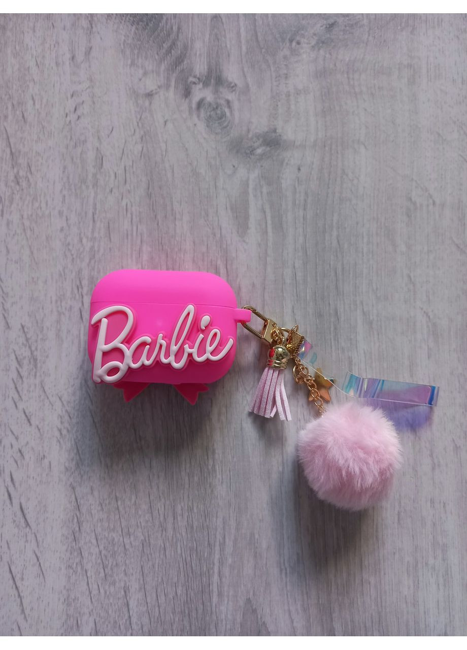 Чехол для наушников Барби силиконовый + брелок меховый Trends Airpods Pro (360897067)