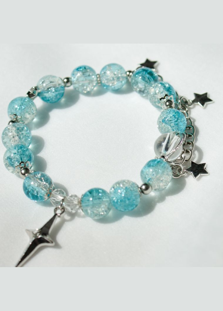 Браслет из фэнтезийных бусин на руку космический унисекс из бусинок с y2k подвесками звезд fairycore на резинке fairycore аниме No Brand (334003595)